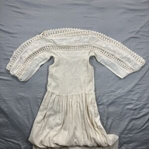 Rapsodia Dress Women S "Vestido‎ Dorset" Cream Prairie Cottagecore Rustic Laced